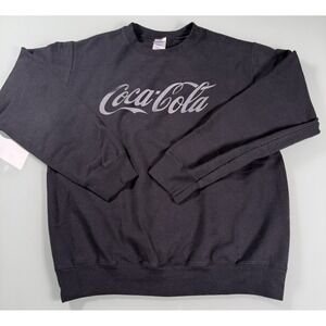 Port‎ Company Mens Youths MED Black Coca-Cola Fleece pullover SweatShirt